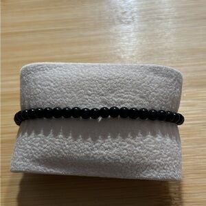 Classic Black Beaded Stretch Bracelet for Women